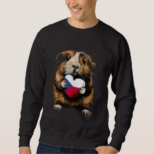 Sweatshirt République tchèque Guinée Pig Tchèque Drapeau Coeu