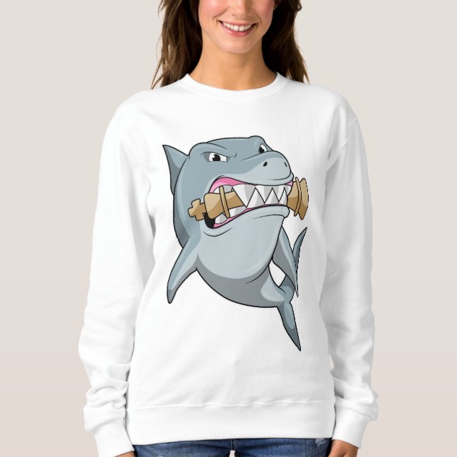 Sweatshirt Requin aux échecs avec pièce d'échecs King (Devant)