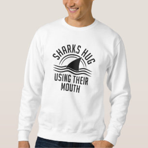 Sweatshirt Requins Enlacés En Utilisant Leur Bouche