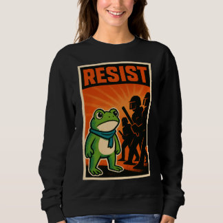 Sweatshirt résister grenouille, résistance grenouille, portla