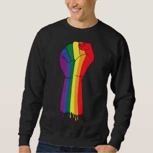Sweatshirt Résistez au Gay pride d'indicateur Arc-en-ciel
