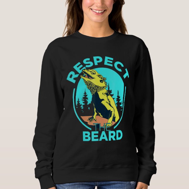 Sweatshirt Respectez La Barbe Dragon Pogona Lizard Bea (Devant)