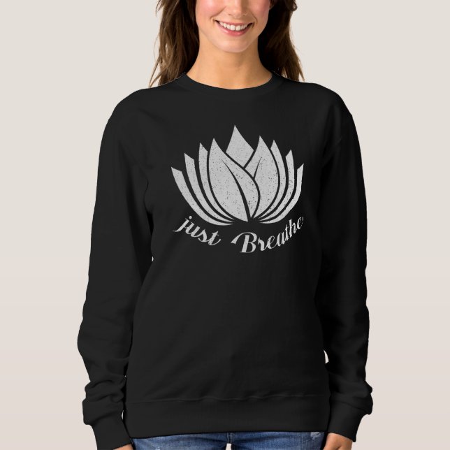 Sweatshirt Respirer le Yoga méditant entraînement spirituel (Devant)