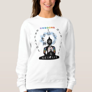 Sweatshirt Respirez et méditez obtiennent le blanc de