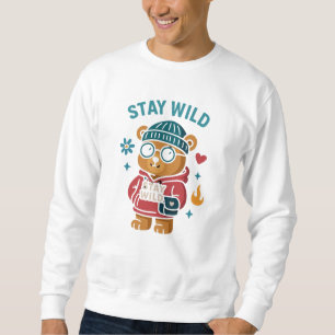 Sweatshirt Restez en peluche