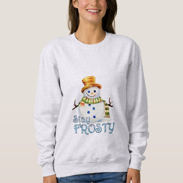 Sweatshirt Restez Frosty Snowman (Devant)