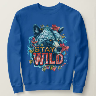 Sweatshirt Restez Sauvage Grizzly Oear Graphic Tee