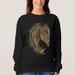 Sweatshirt Résumé Géométrique Abstrait Tribal Amérindien Chev