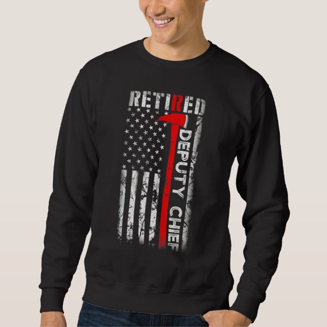 Sweatshirt Retired Deputy Fire Chief Fireman Retirement UAS f (Devant)