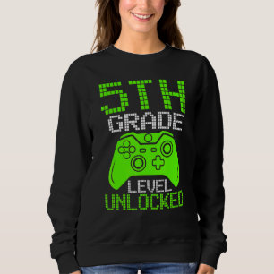 Sweatshirt Retour à l'école 5e année niveau jeu vidéo déverro