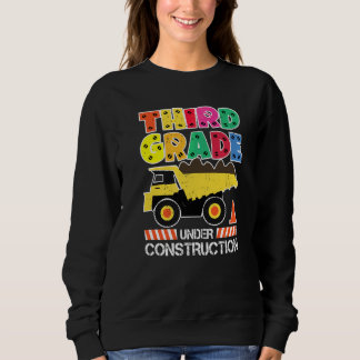 Sweatshirt Retour à l'école Troisième année benne en construc