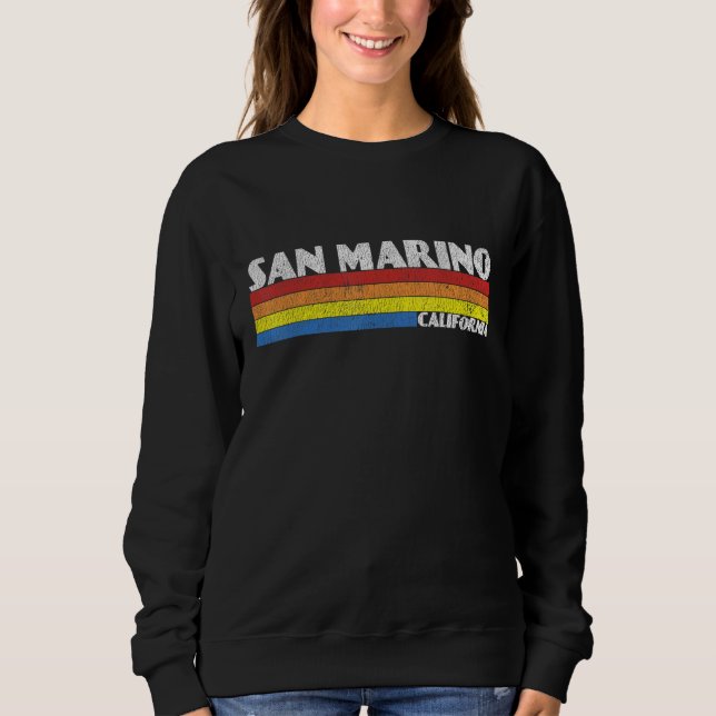 Sweatshirt Retro 80s California CA Souvenir San Marino (Devant)