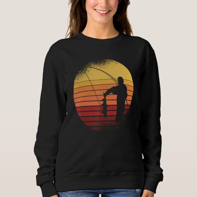 Sweatshirt Retro, angler, fisherman, deep, sea fisherman (Devant)