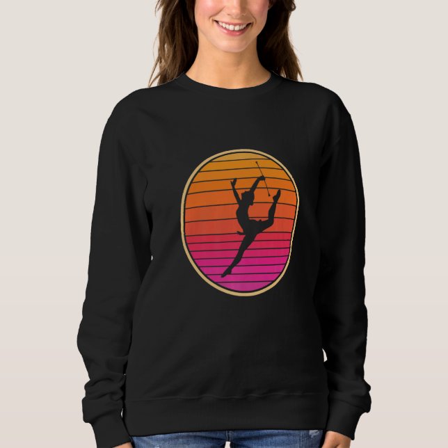 Sweatshirt Retro Baton Twirling Twirler Majorettes Premium (Devant)