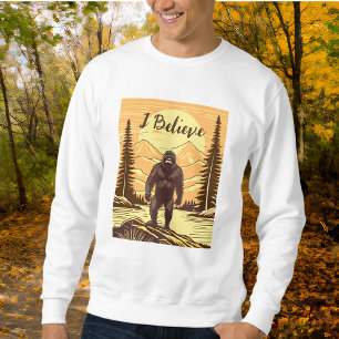 Sweatshirt Retro Bigfoot Vintage Sasquatch Montagnes