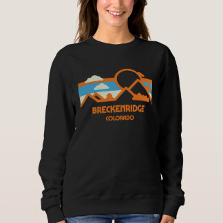 Sweatshirt Retro Breckenridge Colorado Mountain Range Sunset