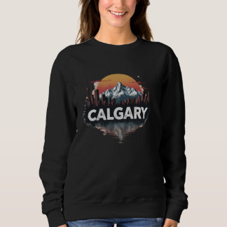 Sweatshirt Retro Calgary Paysage Souvenir Vintage