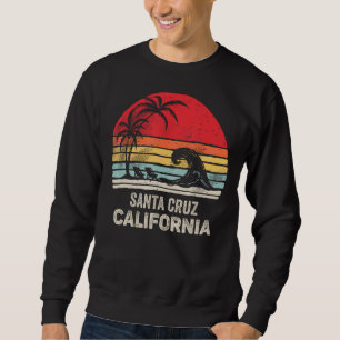Sweatshirt Rétro California Père Noël Cruz Beach Shirt Surf V