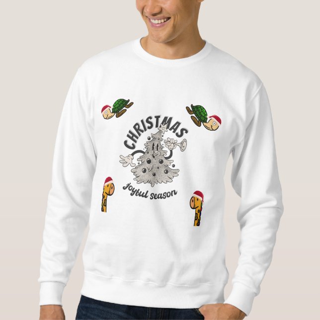 Sweatshirt Retro Cartoon Noël Joyeuse saison (Devant)