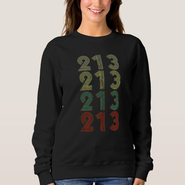 Sweatshirt Retro Citizen Proud America State Flag Area Code C (Devant)
