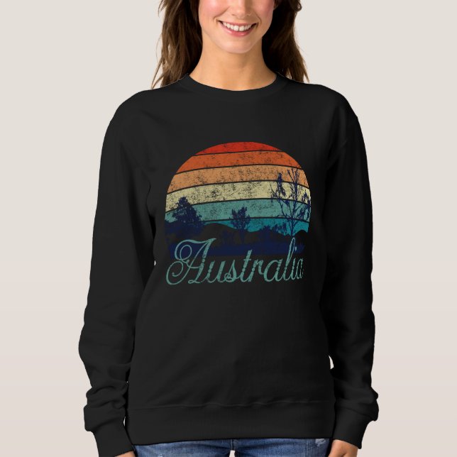 Sweatshirt Retro Color Distressed Australia Travel Camper (Devant)