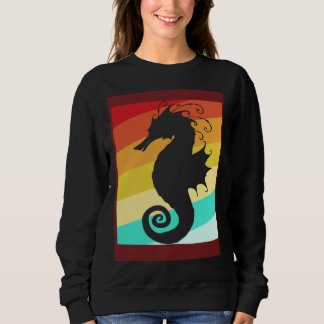 Sweatshirt Retro Colorful Seahorse