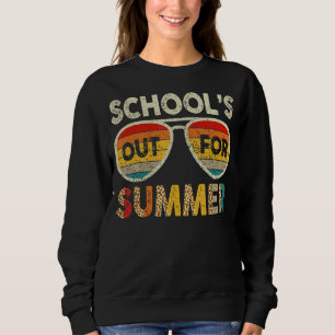 Sweatshirt Retro Dernière Journée D'Écoles Sorties Pour L'Été