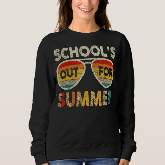 Sweatshirt Retro Dernière Journée D'Écoles Sorties Pour L'Été