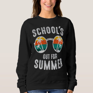 Sweatshirt Retro Dernière Journée D'Écoles Sorties Pour L'Été