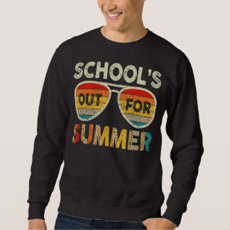 Sweatshirt Retro Dernière Journée D'Écoles Sorties Pour L'Été