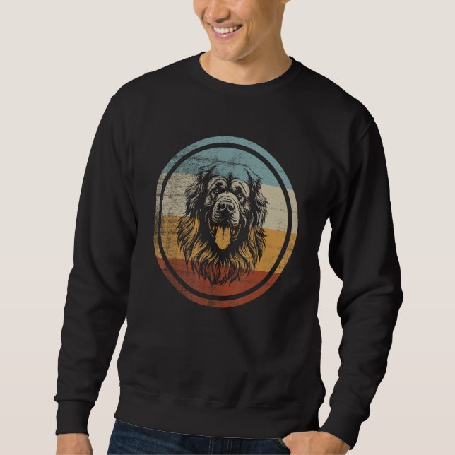 Sweatshirt Retro Design Leonberger Dog (Devant)