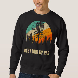 Sweatshirt Rétro Disque Golf Meilleur Papa Sunset Vintage Fri