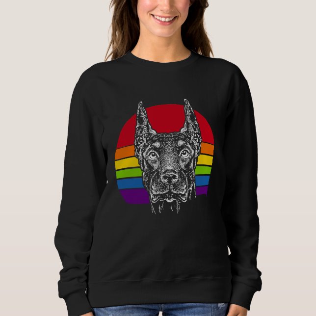 Sweatshirt Retro Doberman  2 (Devant)