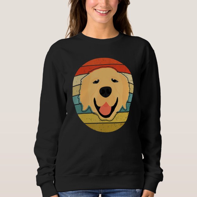 Sweatshirt Retro Dog Lover Golden Retriever Shirt (Devant)