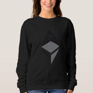 Sweatshirt Rétro Ethereum Blockchain Crypto Eth Trader Blanc