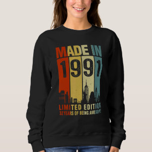 Sweatshirt Rétro Fait En 1991 32 Ans D'Être Étonnant
