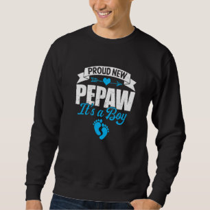 Sweatshirt Retro Famille Fière Nouveau Pepaw C'est un garçon 