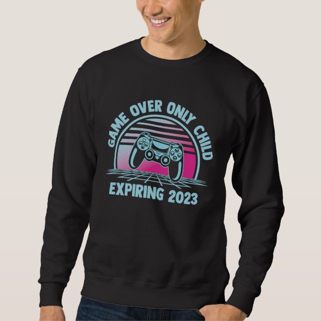 Sweatshirt Retro Game Over Only Child Expire 2023  1 (Devant)