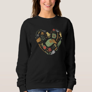 Sweatshirt Retro Graphic Botanical Flowers Gardening Plant Lo