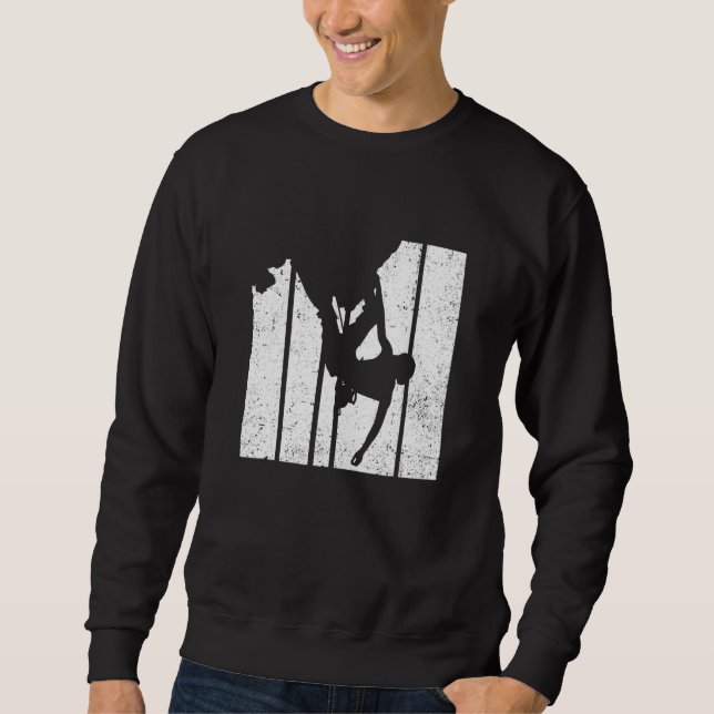 Sweatshirt Retro Graphic Climbing Bouldering Rock Climber Mou (Devant)