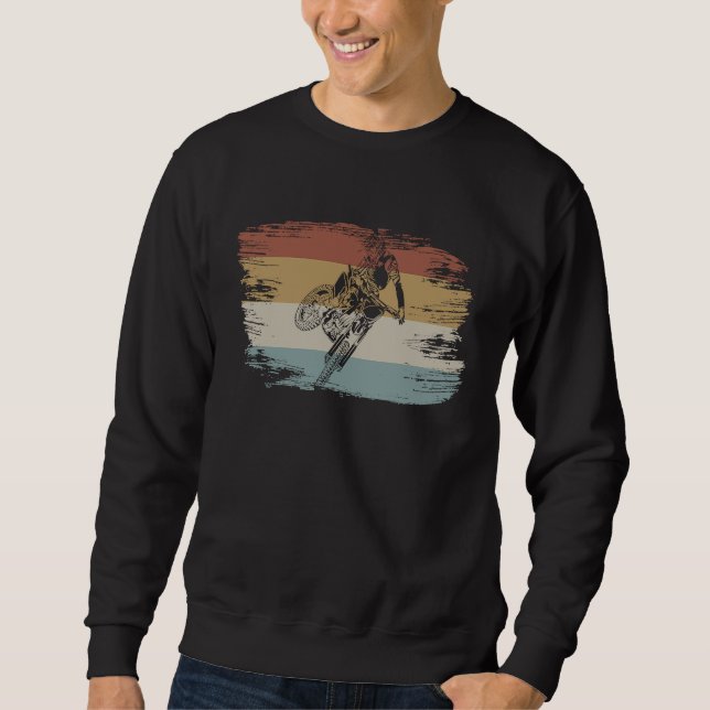 Sweatshirt Retro Graphic Dirt Biker Motorcycle Enduro Motocro (Devant)