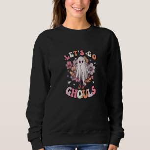 Sweatshirt Retro Groovy Allons-y les goules Fantôme 70s Hippi