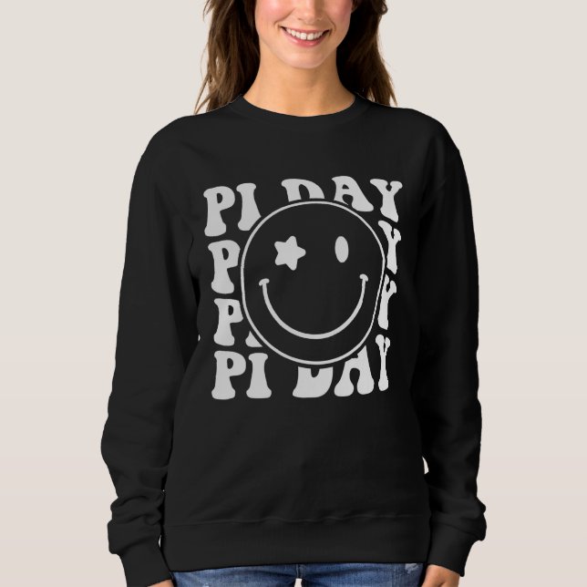 Sweatshirt Retro Groovy Pi Day 3 14 Pi Symbol Science Math Te (Devant)