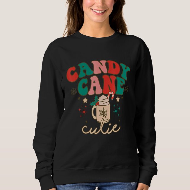 Sweatshirt Retro Groovy  Saying Vintage Christmas (Devant)