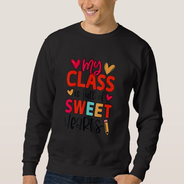 Sweatshirt Retro Happy 100 Days Of School Kindergarten Teache (Devant)