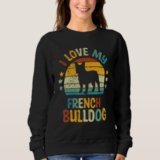 Sweatshirt Retro I Love My French Bulldog