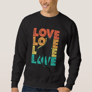 Sweatshirt Retro I Love My German Shepherd Chien Theme Design