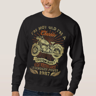 Sweatshirt Rétro Je ne suis pas vieux Je suis une moto classi