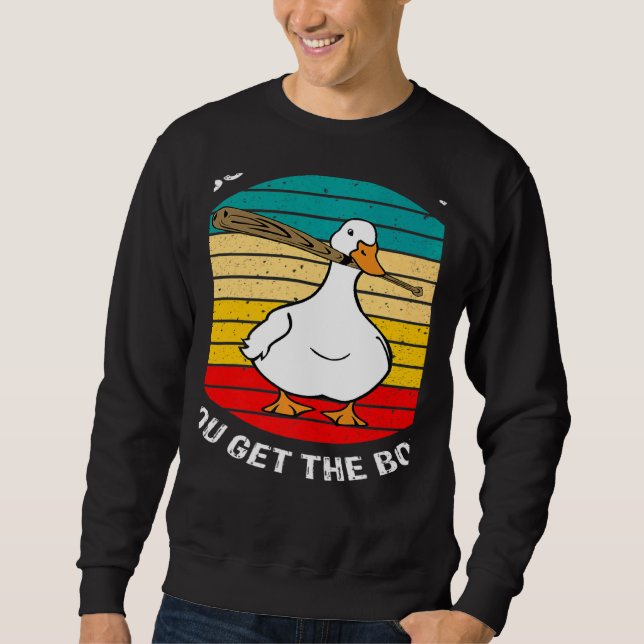 Sweatshirt Retro Mess With Honk Get The Bonk Goose Duck Farme (Devant)