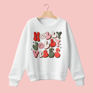 Sweatshirt Retro Noël Holly Jolly Vibes Vacances tendance